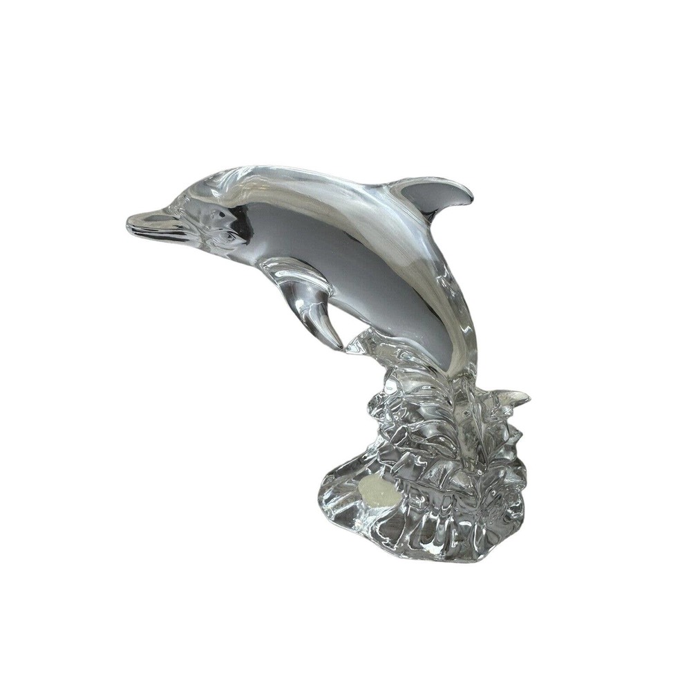 LEAD CRYSTAL DOLPHIN PRINCESS HOUSE WONDERS OF THE WILD FIGURINE GERMANY 5.5”